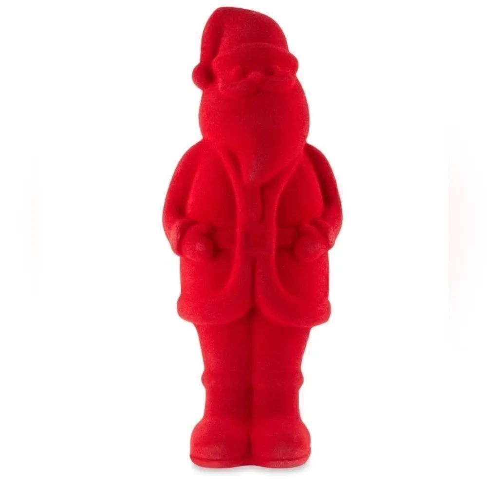 Red Flocked Santa Christmas Decoration, Foam, 23", by Holiday Time